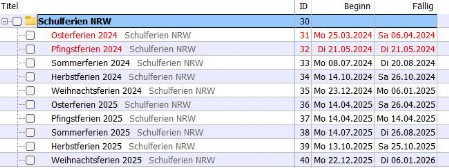 Schulferien