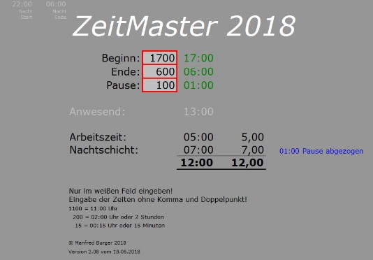 ZeitMaster 2018